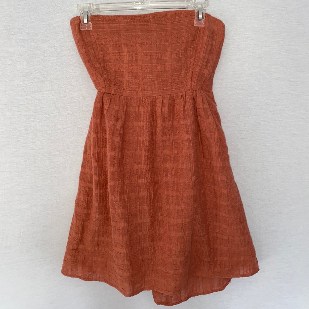 BURNT ORANGE MINI DRESS